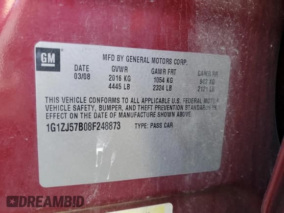 ✅ 2008 Chevrolet Malibu 2LT • VIN: 1G1ZJ57B08F248873 • Lot: 76175144. Wystawiony na Copart z przebiegiem 132 682 mil. Bezpłatny archiwum sprzedaży aukcyjnych z USA i szczegółowy raport historii pojazdu na DreamBid. Zdjęcie 14.