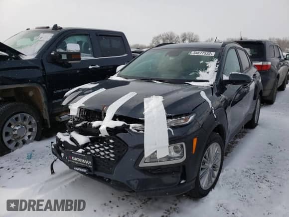2020 Hyundai Kona SEL with VIN KM8K2CAAXLU470475, listed as a Copart auction lot 34677532 with 10,987 mi miles and . Bid and sale history available at DreamBid. Image 2.