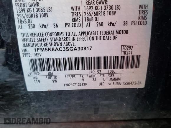 ✅ 2025 Ford Police Interceptor Utility • VIN: 1FM5K8AC3SGA30817 • Lot: 80378855. Listed on Copart with Not provided. Free auction sales archive from the USA and detailed vehicle history report at DreamBid. Image 13.