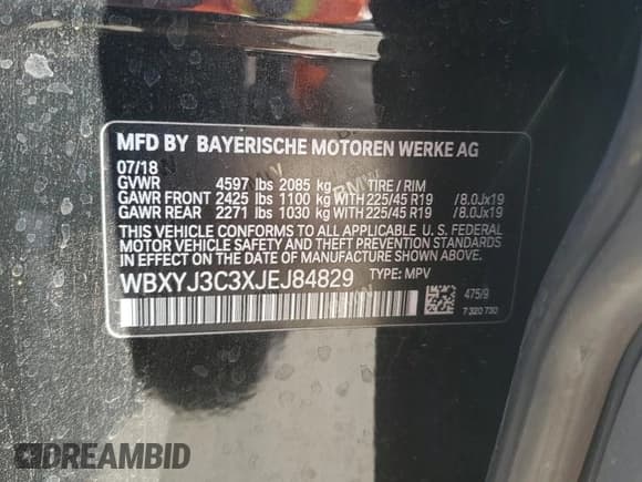 ✅ 2018 BMW X2 sDrive28i • VIN: WBXYJ3C3XJEJ84829 • Lot: 89528475. Wystawiony na Copart z przebiegiem 124 546 mil. Bezpłatny archiwum sprzedaży aukcyjnych z USA i szczegółowy raport historii pojazdu na DreamBid. Zdjęcie 14.