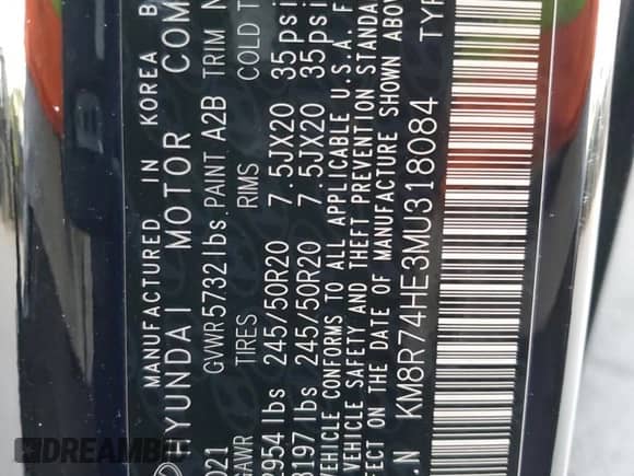 2021 Hyundai Palisade Calligraphy с VIN KM8R74HE3MU318084, выставлен на аукционе Copart как лот 64080954 с пробегом 33 283 миль миль и Списание • Salvage title. История ставок и продаж доступна на DreamBid. Изображение 15.