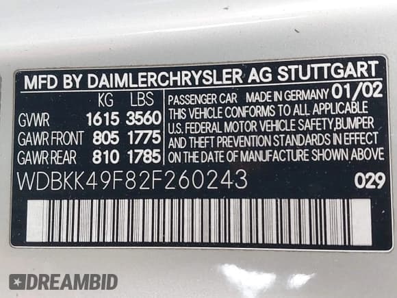 ✅ 2002 Mercedes-Benz SLK 230 Kompressor • VIN: WDBKK49F82F260243 • Лот: 41518786. Опубликован ранее на IAAI с пробегом 118 026 миль. Бесплатный доступ к архиву аукционных продаж из США и подробный отчёт об истории автомобиля на DreamBid. Изображение 9.