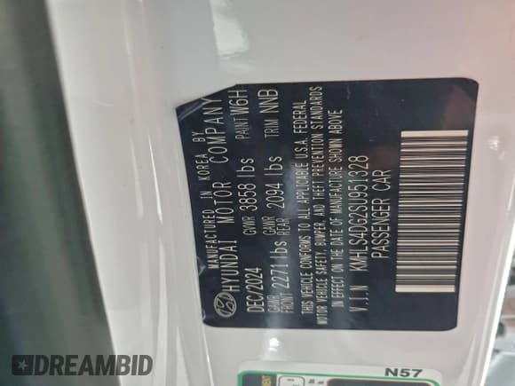 ✅ 2025 Hyundai Elantra SEL Convenience • VIN: KMHLS4DG2SU951328 • Лот: 96559385. Опубликован ранее на Copart с пробегом 16 658 миль. Бесплатный доступ к архиву аукционных продаж из США и подробный отчёт об истории автомобиля на DreamBid. Изображение 12.