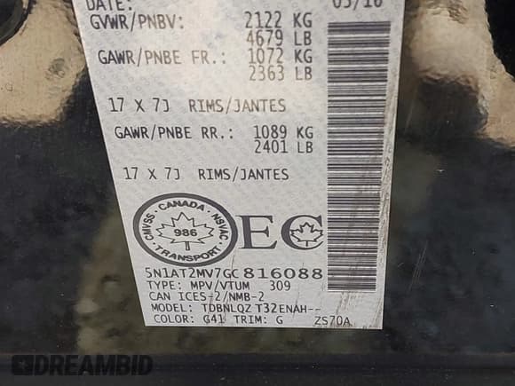 ✅ 2016 Nissan Rogue SL • VIN: 5N1AT2MV7GC816088 • Лот: 43694369. Опубликован ранее на IAAI с пробегом 269 755 миль. Бесплатный доступ к архиву аукционных продаж из США и подробный отчёт об истории автомобиля на DreamBid. Изображение 9.