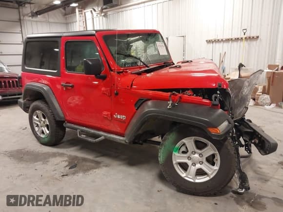 ✅ 2019 Jeep Wrangler Sport S • VIN: 1C4GJXAG4KW646013 • Lot: 41556750. Listed on IAAI with 44,911 mi. Free auction sales archive from the USA and detailed vehicle history report at DreamBid. Image 1.