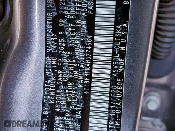 ✅ 2017 Toyota Camry XLE • VIN: 4T1BF1FK4HU774564 • Lot: 67718575. Wystawiony na Copart z przebiegiem 90 537 mil. Bezpłatny archiwum sprzedaży aukcyjnych z USA i szczegółowy raport historii pojazdu na DreamBid. Zdjęcie 12.