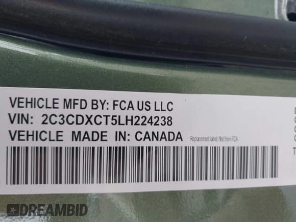 ✅ 2020 Dodge Charger R/T • VIN: 2C3CDXCT5LH224238 • Lot: 42615916. Listed on IAAI with 54,684 mi. Free auction sales archive from the USA and detailed vehicle history report at DreamBid. Image 9.