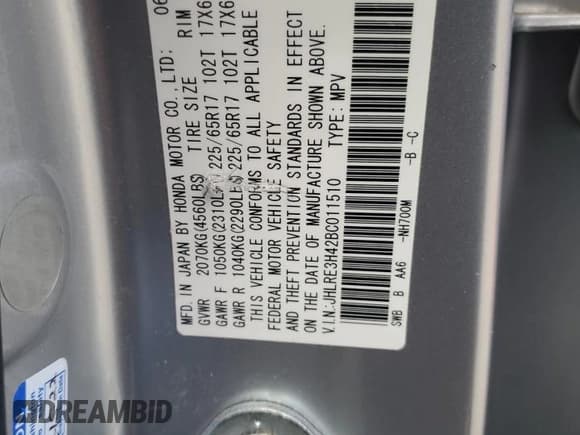 ✅ 2011 Honda CR-V SE • VIN: JHLRE3H42BC011510 • Lot: 92531835. Wystawiony na Copart z przebiegiem 105 712 mil. Bezpłatny archiwum sprzedaży aukcyjnych z USA i szczegółowy raport historii pojazdu na DreamBid. Zdjęcie 13.