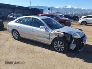 2007 Hyundai Azera SE with VIN KMHFC46F47A182080, listed as a Copart auction lot 80299994 with 137,689 mi miles and Salvage title. Bid and sale history available at DreamBid. Image 4.