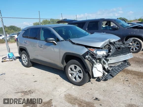 ✅ 2022 Toyota RAV4 LE • VIN: 2T3F1RFVXNW277837 • Lot: 43146623. Listed on IAAI with 51,290 mi. Free auction sales archive from the USA and detailed vehicle history report at DreamBid. Image 1.