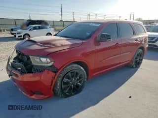 2018 Dodge Durango R/T with VIN 1C4SDHCT1JC439032, listed as a Copart auction lot 66111655 with 110,515 mi miles and Salvage title. Bid and sale history available at DreamBid. Image 1.