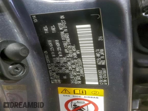 ✅ 2015 Lexus NX 200t • VIN: JTJBARBZXF2000491 • Lot: 93829615. Listed on Copart with 99,443 mi. Free auction sales archive from the USA and detailed vehicle history report at DreamBid. Image 13.