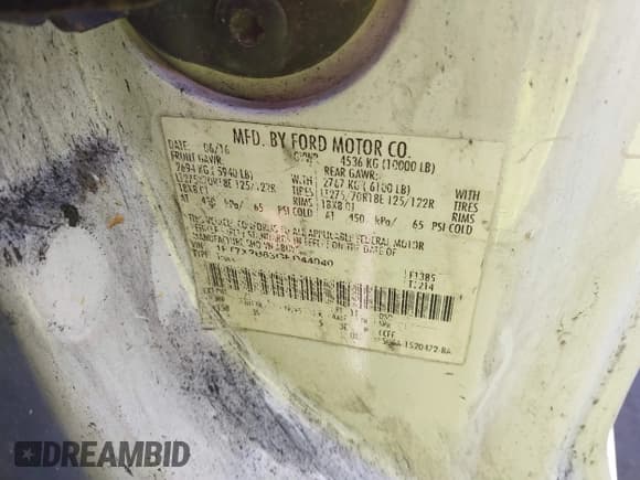 ✅ 2016 Ford F-250 XLT • VIN: 1FT7X2B63GED44040 • Лот: 40386582. Опубликован ранее на IAAI с пробегом Не указан. Бесплатный доступ к архиву аукционных продаж из США и подробный отчёт об истории автомобиля на DreamBid. Изображение 9.