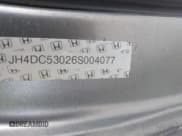 ✅ 2006 Acura RSX Type S • VIN: JH4DC53026S004077 • Lot: 41763761. Listed on IAAI with 102,739 mi. Free auction sales archive from the USA and detailed vehicle history report at DreamBid. Image 9.