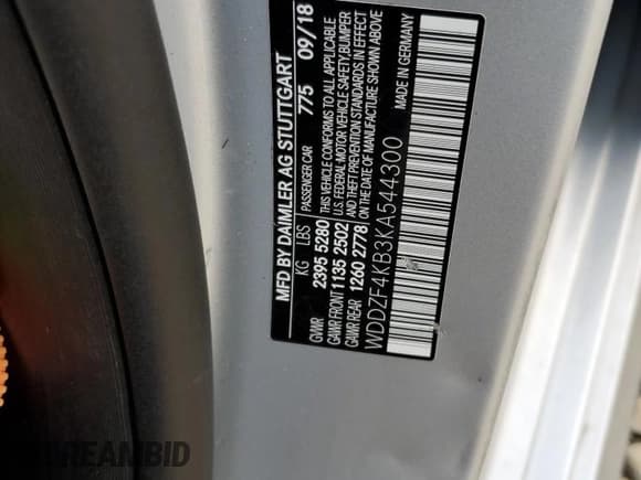 ✅ 2019 Mercedes-Benz E 300 • VIN: WDDZF4KB3KA544300 • Lot: 71356995. Listed on Copart with 92,499 mi. Free auction sales archive from the USA and detailed vehicle history report at DreamBid. Image 13.