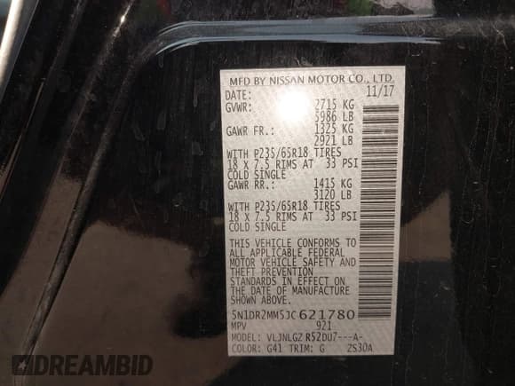 ✅ 2018 Nissan Pathfinder SV • VIN: 5N1DR2MM5JC621780 • Lot: 42865601. Wystawiony na IAAI z przebiegiem 70 681 mil. Bezpłatny archiwum sprzedaży aukcyjnych z USA i szczegółowy raport historii pojazdu na DreamBid. Zdjęcie 9.