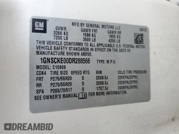 ✅ 2013 Chevrolet Suburban LTZ • VIN: 1GNSCKE00DR288566 • Lot: 52206684. Wystawiony na Copart z przebiegiem 189 757 mil. Bezpłatny archiwum sprzedaży aukcyjnych z USA i szczegółowy raport historii pojazdu na DreamBid. Zdjęcie 15.