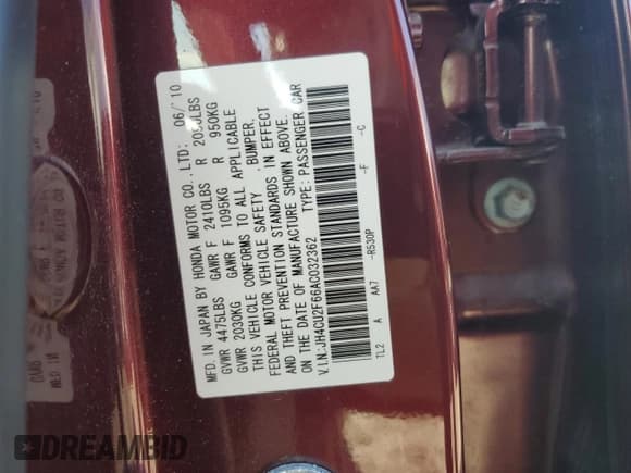 ✅ 2010 Acura TSX • VIN: JH4CU2F66AC032362 • Lot: 90338185. Wystawiony na Copart z przebiegiem 70 925 mil. Bezpłatny archiwum sprzedaży aukcyjnych z USA i szczegółowy raport historii pojazdu na DreamBid. Zdjęcie 12.