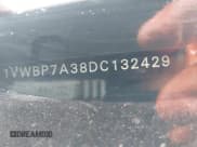 ✅ 2013 Volkswagen Passat SE • VIN: 1VWBP7A38DC132429 • Lot: 43717054. Listed on IAAI with 252,614 mi. Free auction sales archive from the USA and detailed vehicle history report at DreamBid. Image 9.