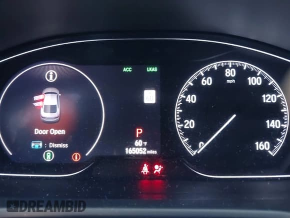 ✅ 2019 Honda Accord EX • VIN: 1HGCV1F42KA003995 • Lot: 43603387. Listed on IAAI with 165,052 mi. Free auction sales archive from the USA and detailed vehicle history report at DreamBid. Image 7.