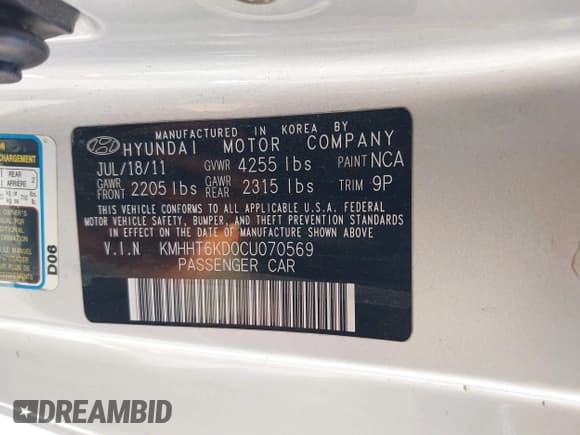 ✅ 2012 Hyundai Genesis Coupe 2.0T • VIN: KMHHT6KD0CU070569 • Лот: 42588532. Опубликован ранее на IAAI с пробегом 198 200 миль. Бесплатный доступ к архиву аукционных продаж из США и подробный отчёт об истории автомобиля на DreamBid. Изображение 9.