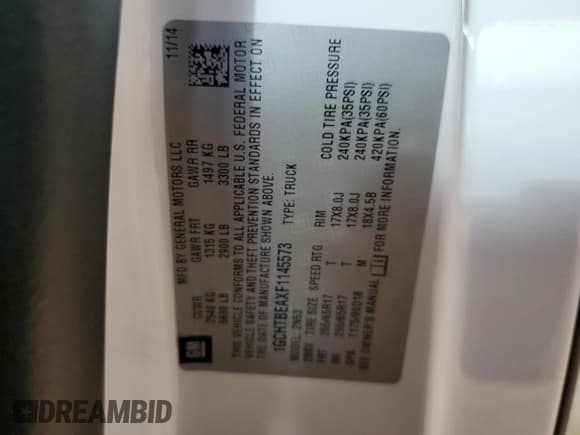 ✅ 2015 Chevrolet Colorado 4WD LT • VIN: 1GCHTBEAXF1145573 • Лот: 45145925. Опубликован ранее на Copart с пробегом 115 251 миль. Бесплатный доступ к архиву аукционных продаж из США и подробный отчёт об истории автомобиля на DreamBid. Изображение 14.