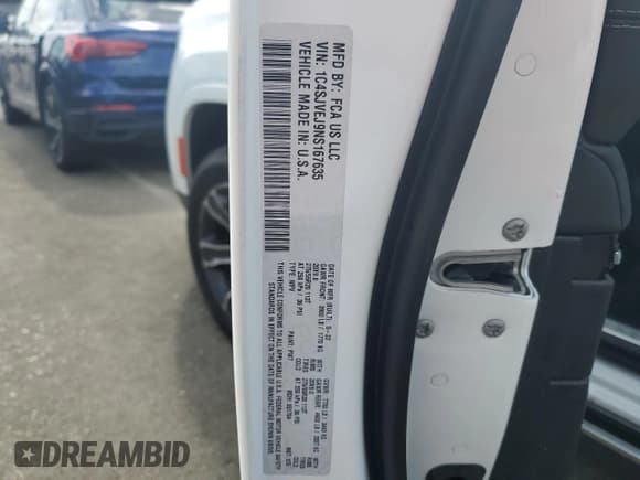 ✅ 2022 Jeep Grand Wagoneer Series I • VIN: 1C4SJVEJ9NS167635 • Lot: 73892024. Listed on Copart with Not provided. Free auction sales archive from the USA and detailed vehicle history report at DreamBid. Image 14.