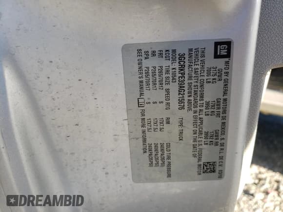 ✅ 2010 Chevrolet Silverado 1500 Work Truck • VIN: 3GCRKPE39AG215676 • Lot: 89169445. Listed on Copart with 190,380 mi. Free auction sales archive from the USA and detailed vehicle history report at DreamBid. Image 14.