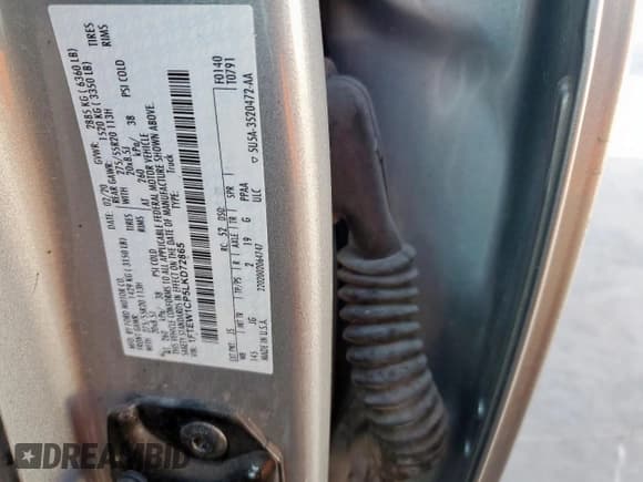 ✅ 2020 Ford F-150 XL • VIN: 1FTEW1CP5LKD72865 • Lot: 60927265. Listed on Copart with 94,485 mi. Free auction sales archive from the USA and detailed vehicle history report at DreamBid. Image 12.