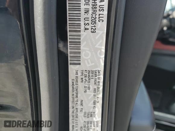 ✅ 2024 Dodge Durango SRT Hellcat Premium • VIN: 1C4SDJH98RC205129 • Лот: 58719545. Опубликован ранее на Copart с пробегом 5 984 миль. Бесплатный доступ к архиву аукционных продаж из США и подробный отчёт об истории автомобиля на DreamBid. Изображение 13.