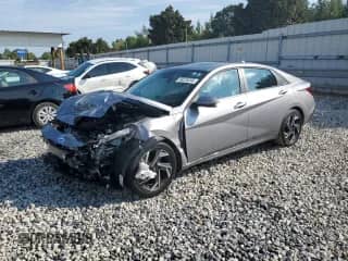 2025 Hyundai Elantra SEL Convenience with VIN KMHLS4DG5SU014778, listed as a Copart auction lot 80225285 with 4,519 mi miles and Salvage title. Bid and sale history available at DreamBid. Image 1.