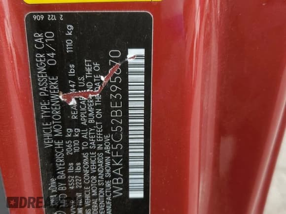 ✅ 2011 BMW 3 Series 328i xDrive • VIN: WBAKF5C52BE395670 • Лот: 85546505. Опубликован ранее на Copart с пробегом 75 950 миль. Бесплатный доступ к архиву аукционных продаж из США и подробный отчёт об истории автомобиля на DreamBid. Изображение 12.