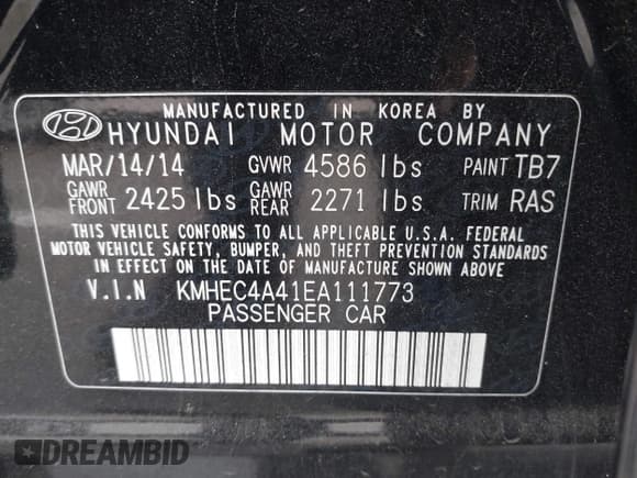 ✅ 2014 Hyundai Sonata Limited • VIN: KMHEC4A41EA111773 • Lot: 42104867. Wystawiony na IAAI z przebiegiem 126 296 mil. Bezpłatny archiwum sprzedaży aukcyjnych z USA i szczegółowy raport historii pojazdu na DreamBid. Zdjęcie 9.