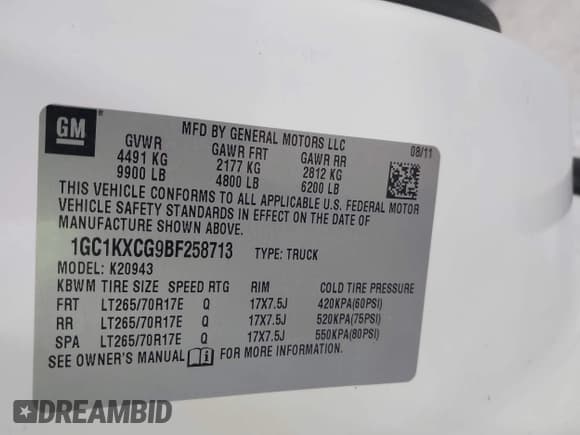 ✅ 2011 Chevrolet Silverado 2500HD LT • VIN: 1GC1KXCG9BF258713 • Лот: 42401869. Опубликован ранее на IAAI с пробегом 288 527 миль. Бесплатный доступ к архиву аукционных продаж из США и подробный отчёт об истории автомобиля на DreamBid. Изображение 9.