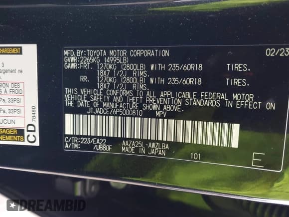 ✅ 2023 Lexus NX • VIN: JTJADCEZ6P5000810 • Lot: 41492027. Wystawiony na IAAI z przebiegiem 21 136 mil. Bezpłatny archiwum sprzedaży aukcyjnych z USA i szczegółowy raport historii pojazdu na DreamBid. Zdjęcie 9.