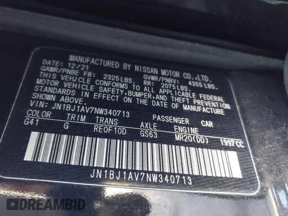 ✅ 2022 Nissan Rogue S • VIN: JN1BJ1AV7NW340713 • Lot: 42106911. Wystawiony na IAAI z przebiegiem Nie podano. Bezpłatny archiwum sprzedaży aukcyjnych z USA i szczegółowy raport historii pojazdu na DreamBid. Zdjęcie 9.