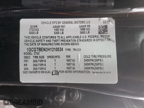 ✅ 2017 Chevrolet Colorado 4WD WT • VIN: 1GCGTBEN3H1210524 • Лот: 81398014. Опубликован ранее на Copart с пробегом 79 726 миль. Бесплатный доступ к архиву аукционных продаж из США и подробный отчёт об истории автомобиля на DreamBid. Изображение 14.