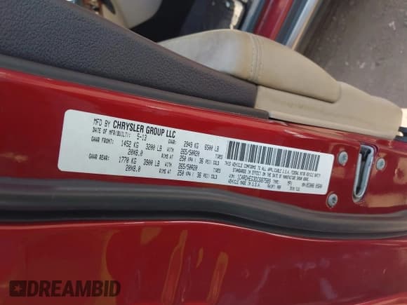 ✅ 2013 Dodge Durango Citadel • VIN: 1C4RDHEG3DC687589 • Lot: 43042901. Listed on IAAI with 159,653 mi. Free auction sales archive from the USA and detailed vehicle history report at DreamBid. Image 9.