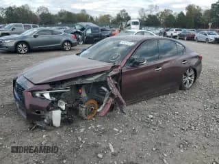 ✅ 2018 Infiniti Q50 Sport • VIN: JN1EV7AP1JM363075 • Лот: 82451315. Опубликован ранее на Copart с пробегом 109 086 миль. Бесплатный доступ к архиву аукционных продаж из США и подробный отчёт об истории автомобиля на DreamBid. Изображение 1.