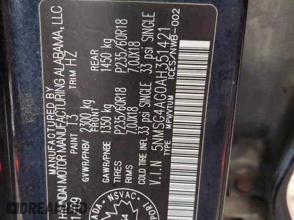 ✅ 2010 Hyundai Santa Fe • VIN: 5NMSG4AG0AH351421 • Лот: 78373614. Опубликован ранее на Copart с пробегом 160 473 миль. Бесплатный доступ к архиву аукционных продаж из США и подробный отчёт об истории автомобиля на DreamBid. Изображение 13.