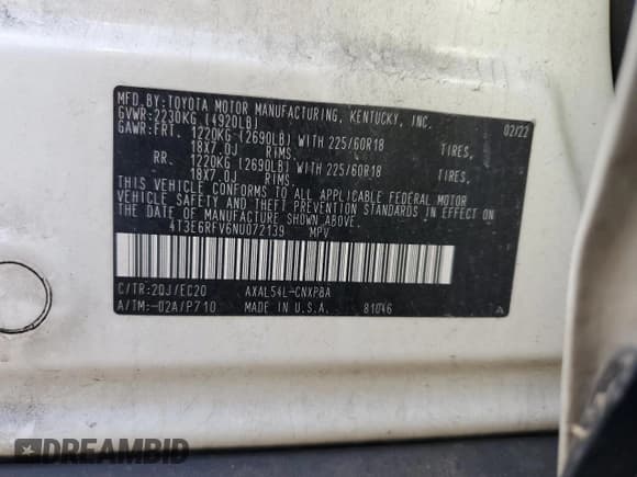 ✅ 2022 Toyota RAV4 Hybrid XSE • VIN: 4T3E6RFV6NU072139 • Лот: 90949815. Опубликован ранее на Copart с пробегом 183 183 миль. Бесплатный доступ к архиву аукционных продаж из США и подробный отчёт об истории автомобиля на DreamBid. Изображение 12.