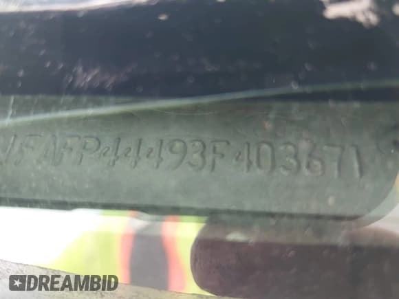 ✅ 2003 Ford Mustang Deluxe • VIN: 1FAFP44493F403671 • Lot: 43186489. Listed on IAAI with Not provided. Free auction sales archive from the USA and detailed vehicle history report at DreamBid. Image 9.