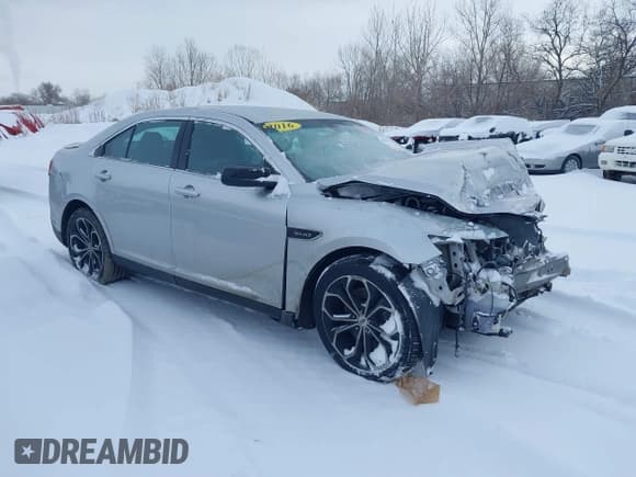 ✅ 2016 Ford Taurus SHO • VIN: 1FAHP2KT2GG147042 • Lot: 41423792. Listed on IAAI with 92,332 mi. Free auction sales archive from the USA and detailed vehicle history report at DreamBid. Image 1.
