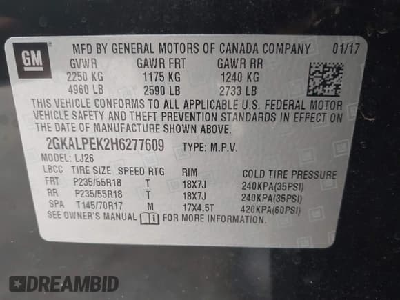 ✅ 2017 GMC Terrain SLT • VIN: 2GKALPEK2H6277609 • Lot: 42876929. Wystawiony na IAAI z przebiegiem 124 324 mil. Bezpłatny archiwum sprzedaży aukcyjnych z USA i szczegółowy raport historii pojazdu na DreamBid. Zdjęcie 9.