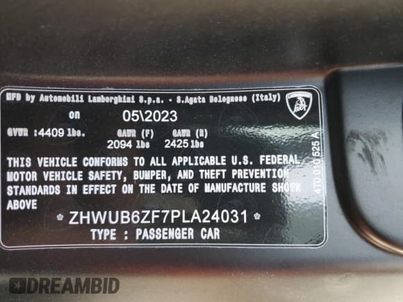 ✅ 2023 Lamborghini Huracan Tecnica • VIN: ZHWUB6ZF7PLA24031 • Lot: 85060344. Wystawiony na Copart z przebiegiem Nie podano. Bezpłatny archiwum sprzedaży aukcyjnych z USA i szczegółowy raport historii pojazdu na DreamBid. Zdjęcie 12.