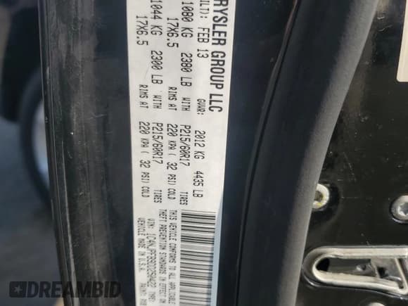 ✅ 2013 Jeep Patriot Latitude • VIN: 1C4NJPFB9DD250422 • Lot: 68934735. Listed on Copart with 148,309 mi. Free auction sales archive from the USA and detailed vehicle history report at DreamBid. Image 13.