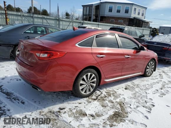 ✅ 2017 Hyundai Sonata Sport • VIN: 5NPE34AF4HH579242 • Lot: 42873743. Listed on Copart with 55,783 mi. Free auction sales archive from the USA and detailed vehicle history report at DreamBid. Image 3.