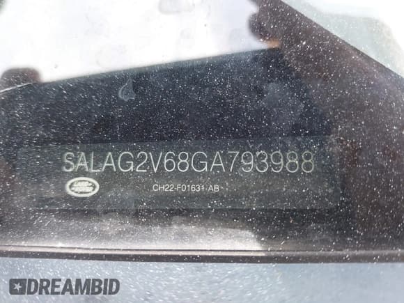 ✅ 2016 Land Rover LR4 HSE • VIN: SALAG2V68GA793988 • Lot: 42878308. Listed on IAAI with 142,738 mi. Free auction sales archive from the USA and detailed vehicle history report at DreamBid. Image 9.