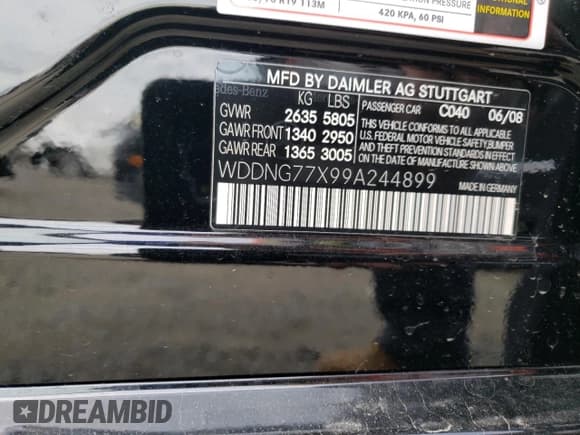 ✅ 2009 Mercedes-Benz S 63 AMG • VIN: WDDNG77X99A244899 • Lot: 48079775. Wystawiony na Copart z przebiegiem 56 056 mil. Bezpłatny archiwum sprzedaży aukcyjnych z USA i szczegółowy raport historii pojazdu na DreamBid. Zdjęcie 13.