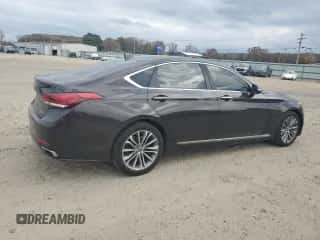 2015 Hyundai Genesis 3.8L z VIN KMHGN4JE5FU017780, wystawiony jako Copart lot #81963554 z przebiegiem 100 099 mil mil oraz Szkoda całkowita • Salvage title. Historia ofert i sprzedaży dostępna na DreamBid. Obrazek 3.